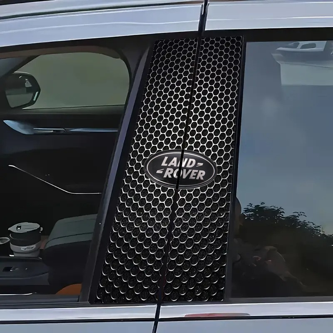 Carbon Fibre Car Center Column Protector（With Custom Car Logo）2pc | Easy Install